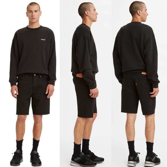 Sz 31x9- NWT Levi's 501 Original Fit Hemmed 9" Stretch Listless Short- Black - Picture 8 of 8